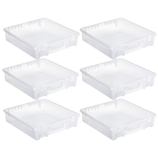 6 Pack: 12" x 12" Latching Storage Case by Simply Tidy™